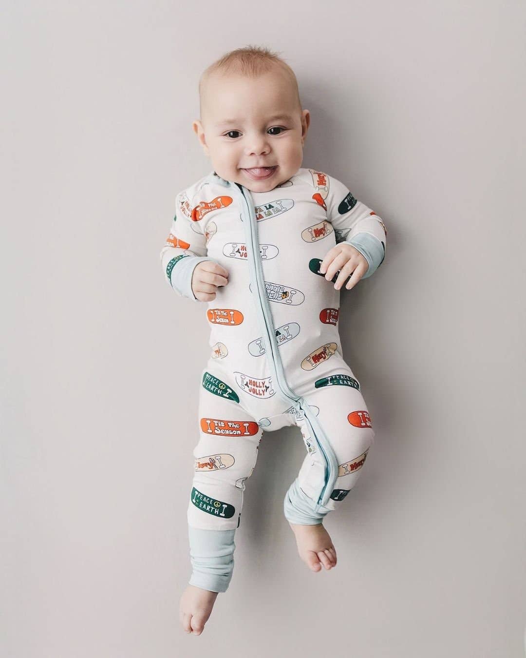 Bamboo Christmas Pajamas | Skateboard