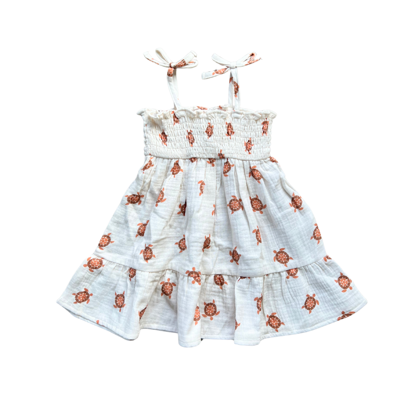 Tiered Mini Dress | Turtle Print
