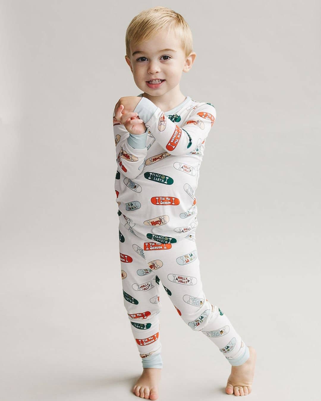 Bamboo Christmas Pajamas | Skateboard