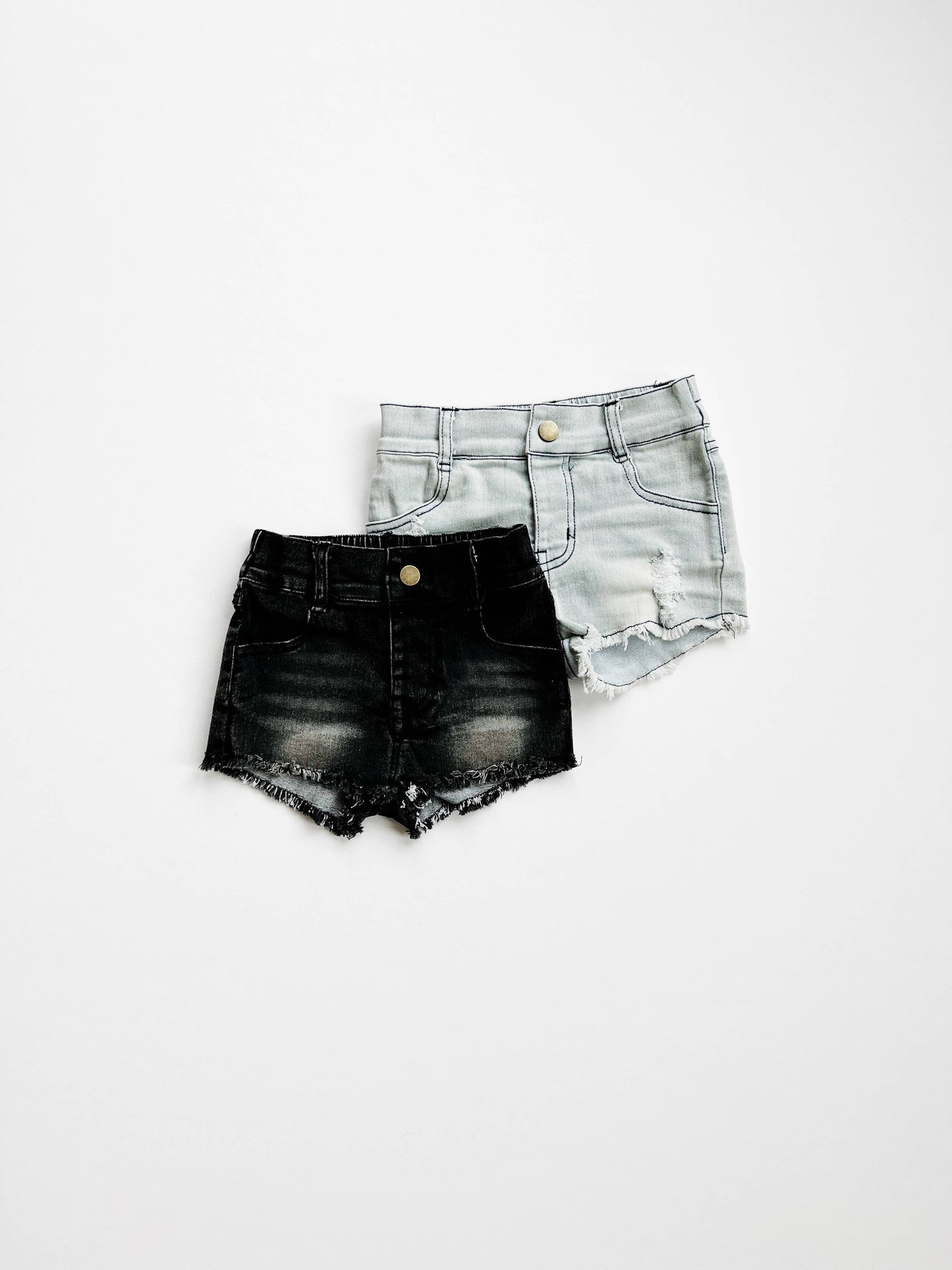 Denim Shorts | Faded Black