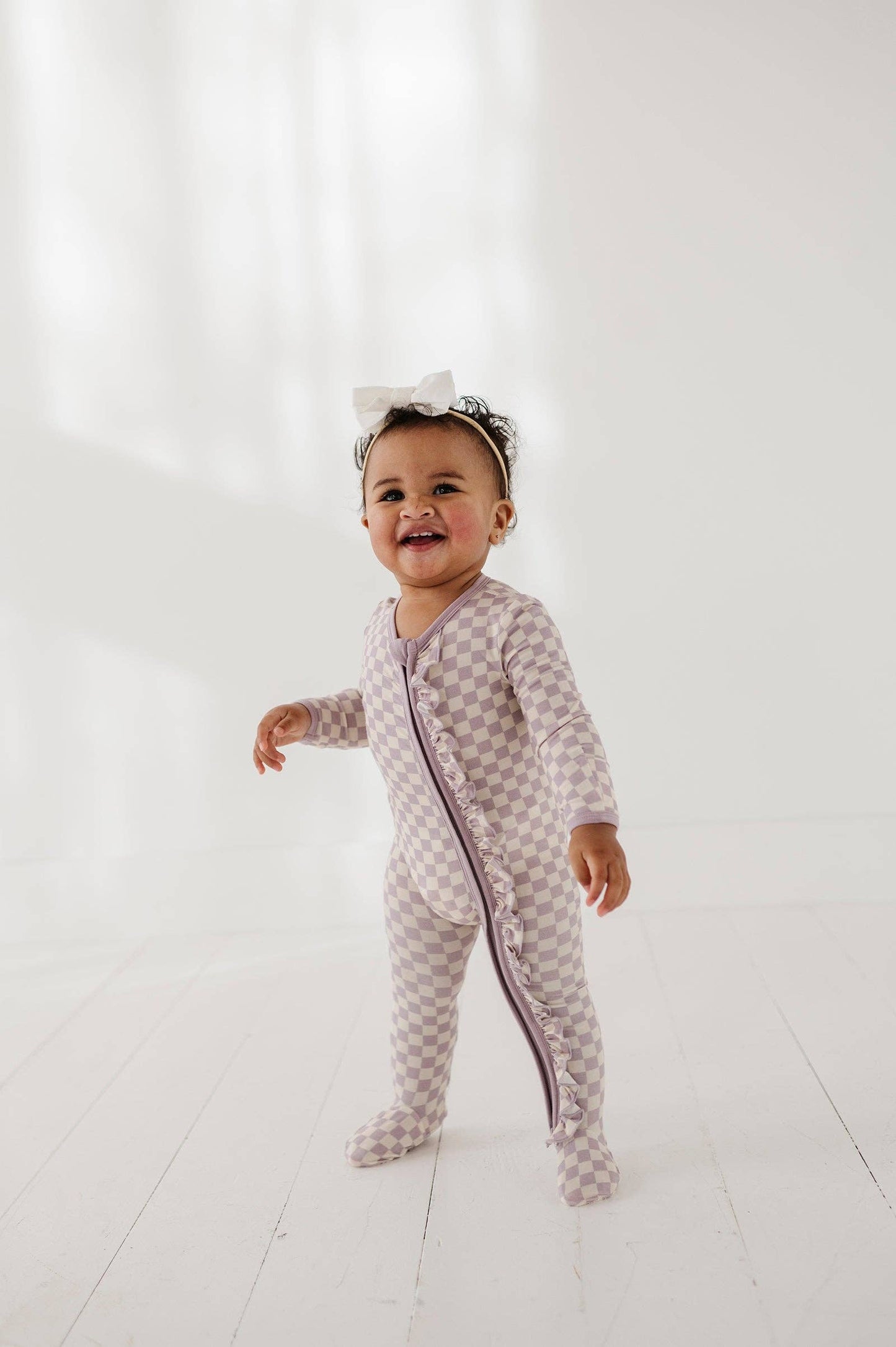 Zip Romper | Lavendar Bamboo