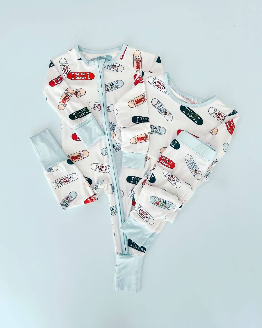 Bamboo Christmas Pajamas | Skateboard
