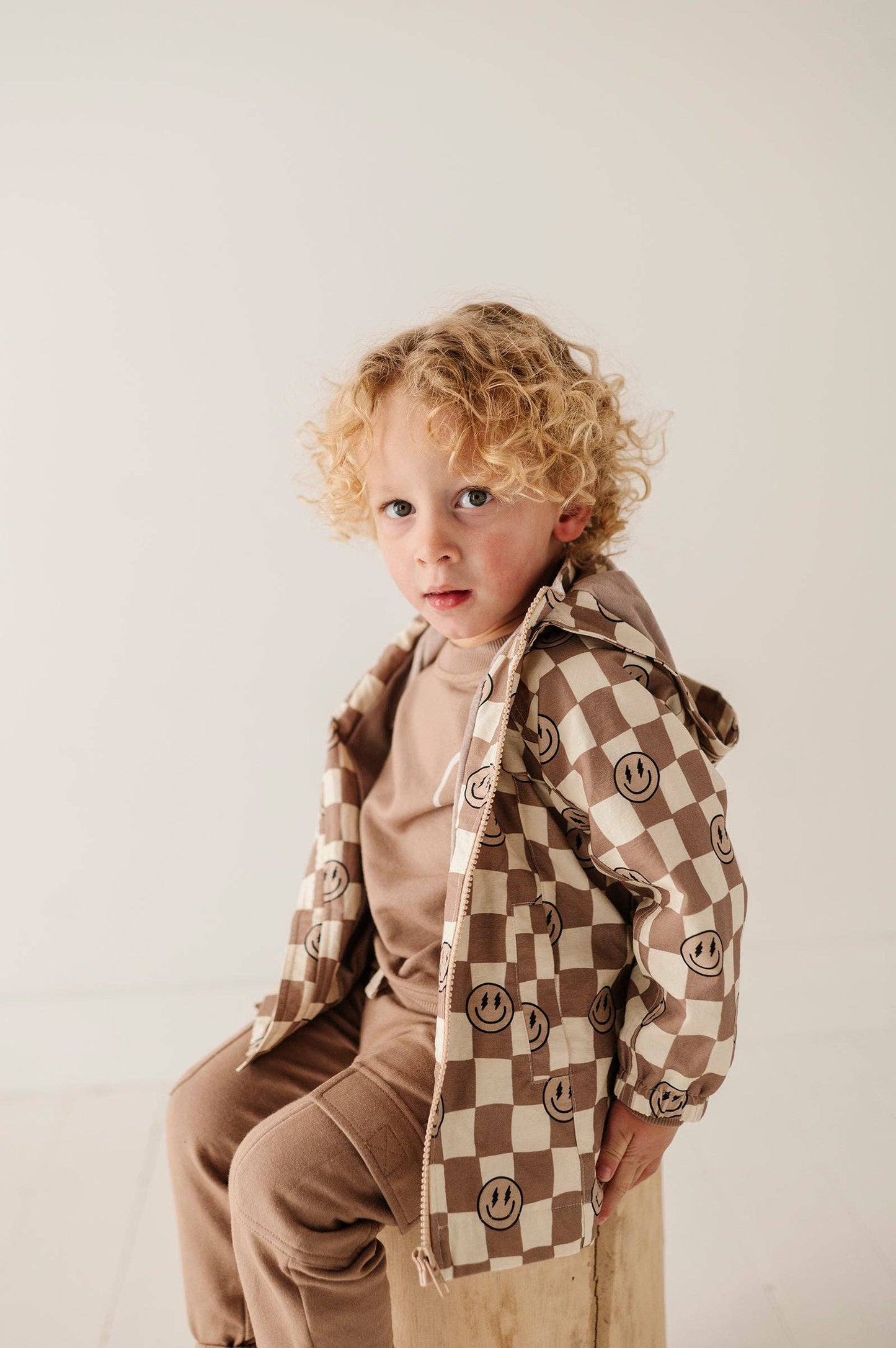 Checkered Jacket | Mushroom