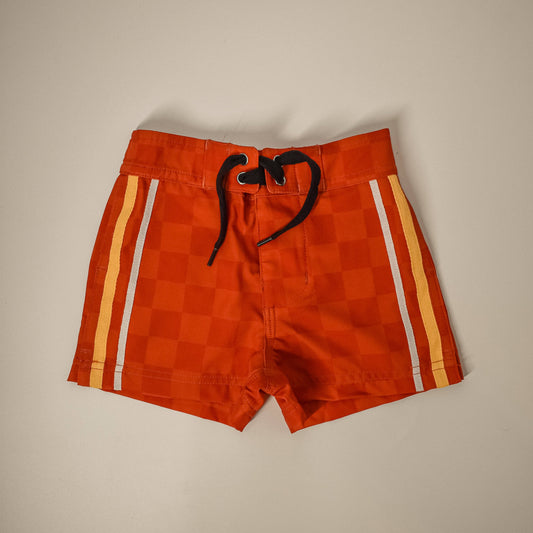 Hybrid Board Short | Red/Orange