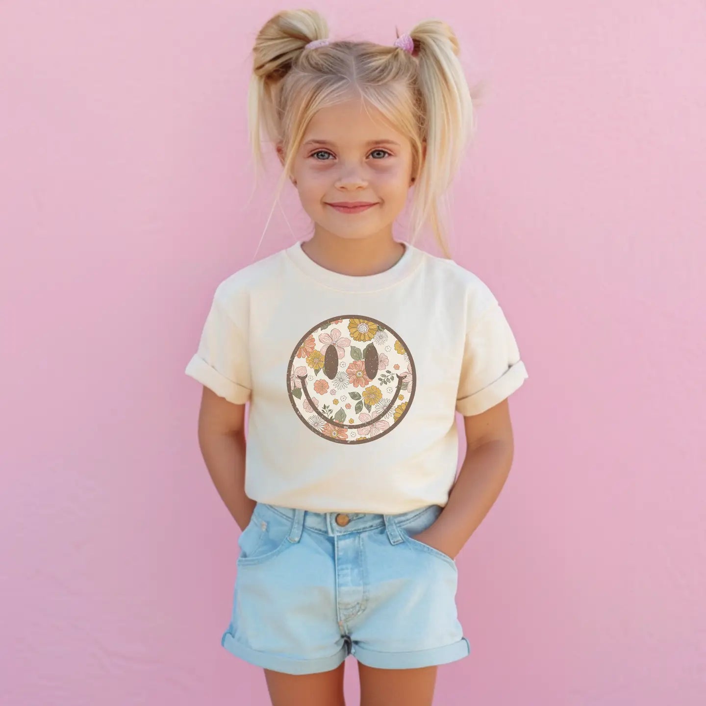 Floral Smiley | Tee