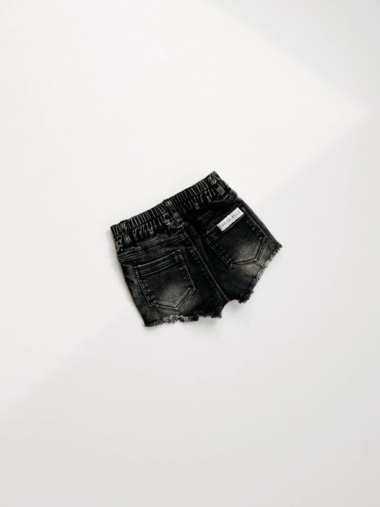 Denim Shorts | Faded Black