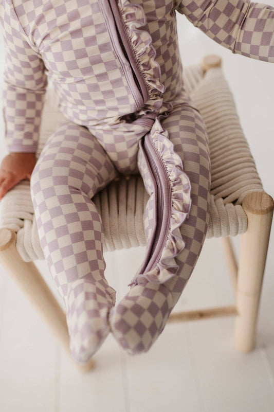 Zip Romper | Lavendar Bamboo