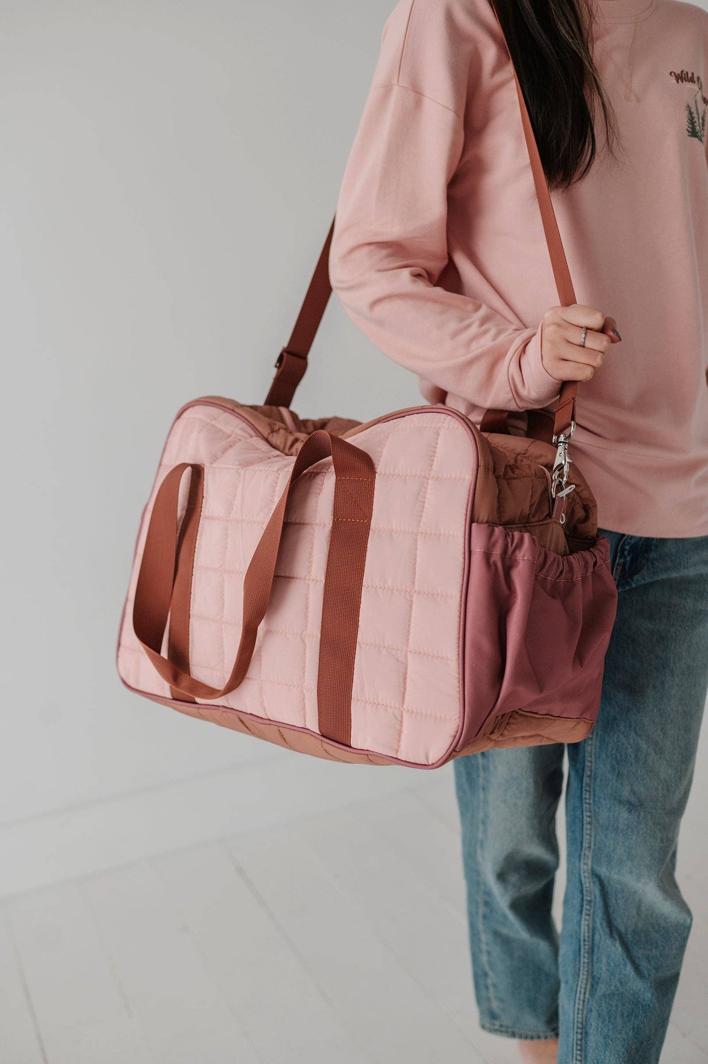 Colorblock Weekender Bag