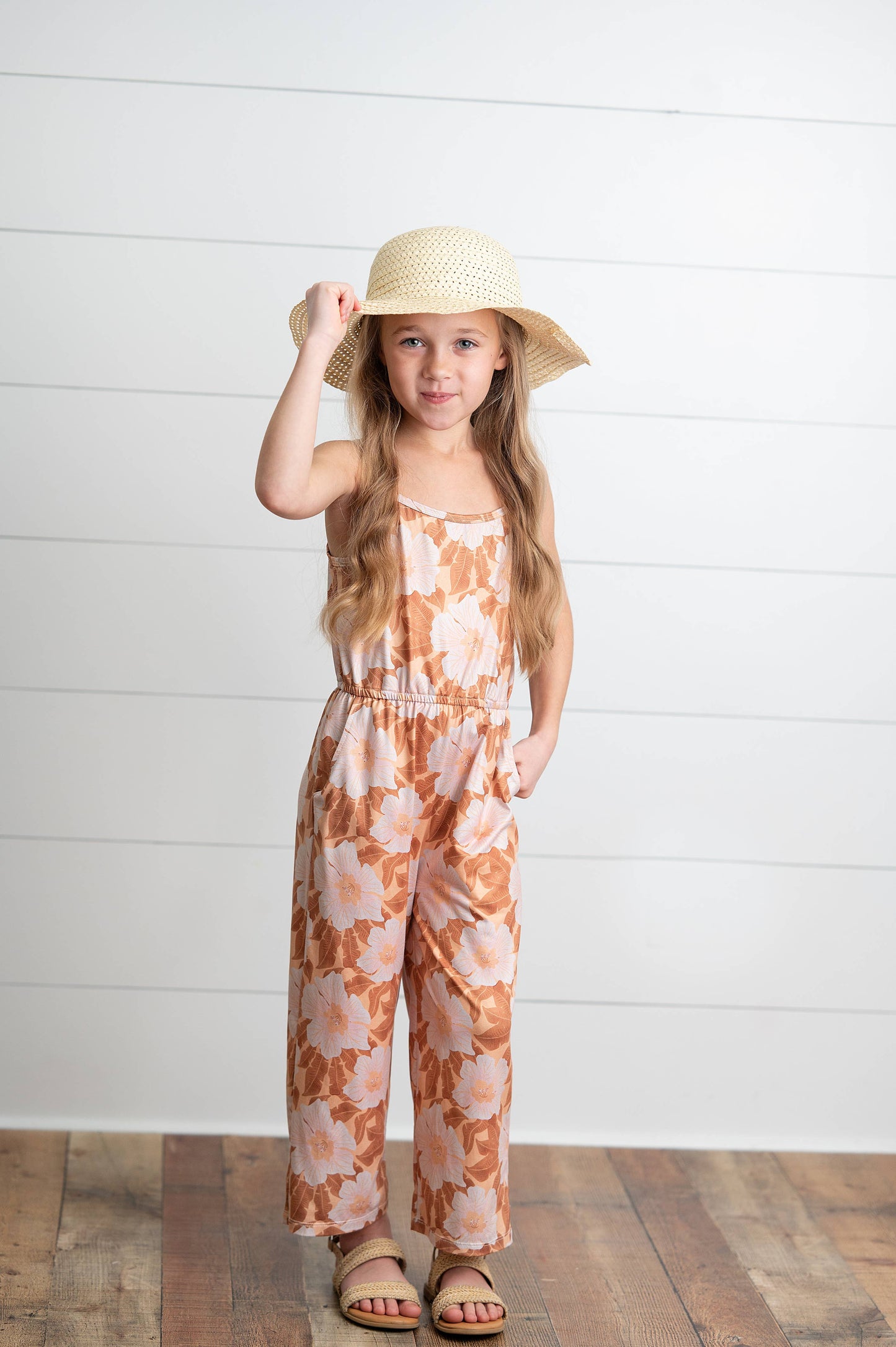 Floral Jumpsuit | Brown
