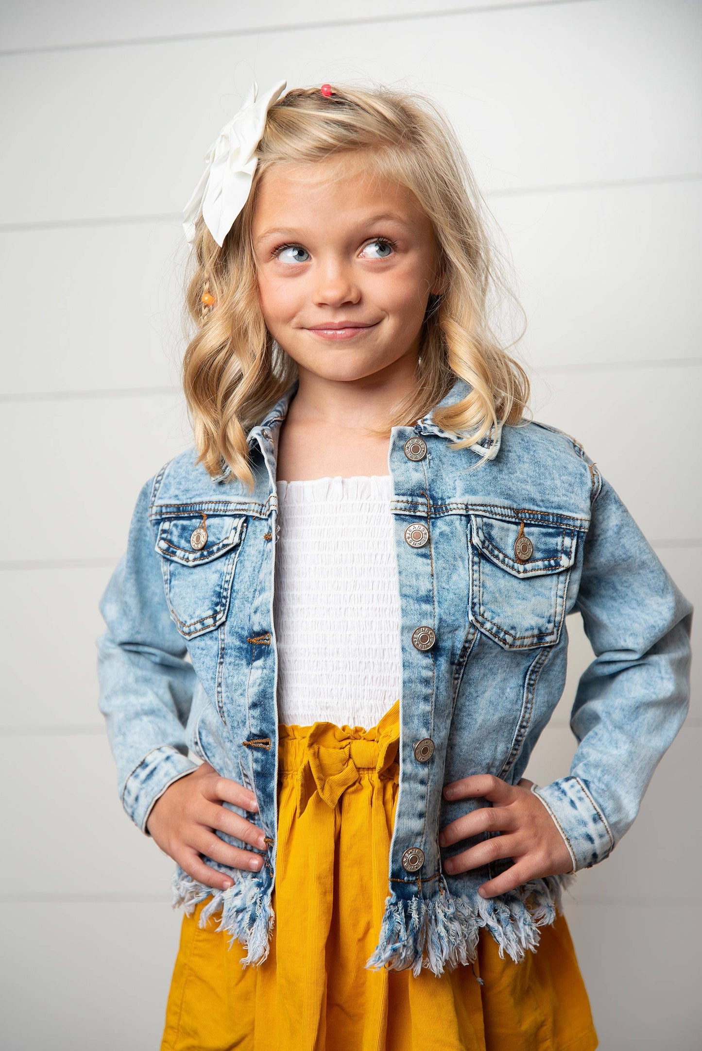 Fringe Denim Jacket | Light Wash
