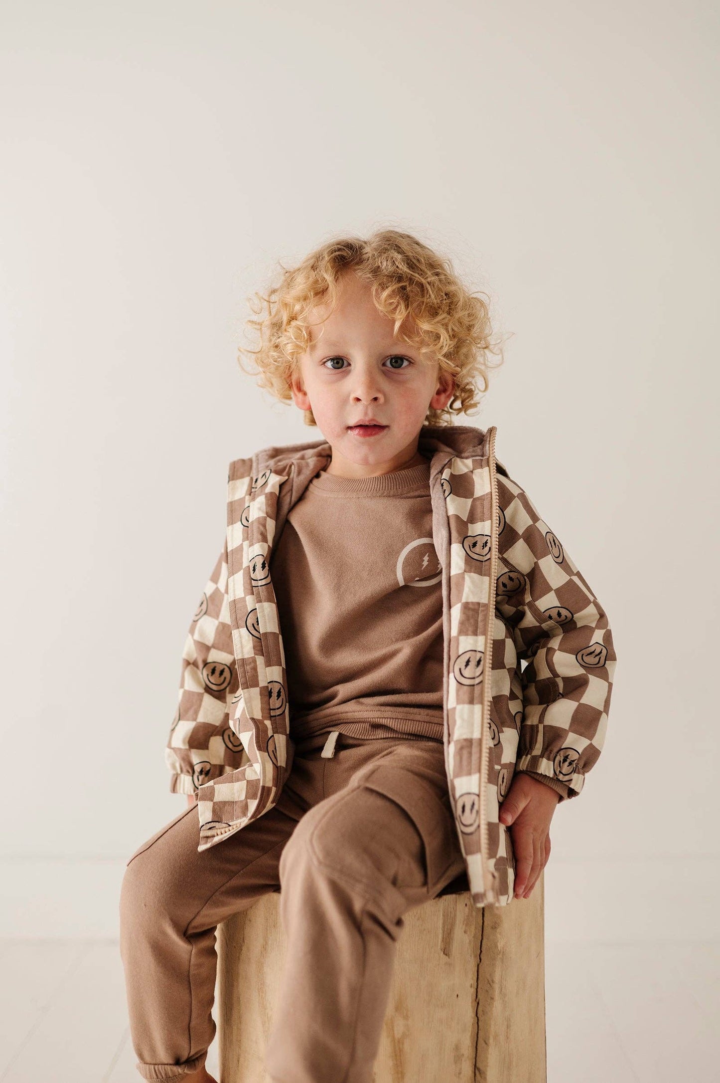 Checkered Jacket | Mushroom