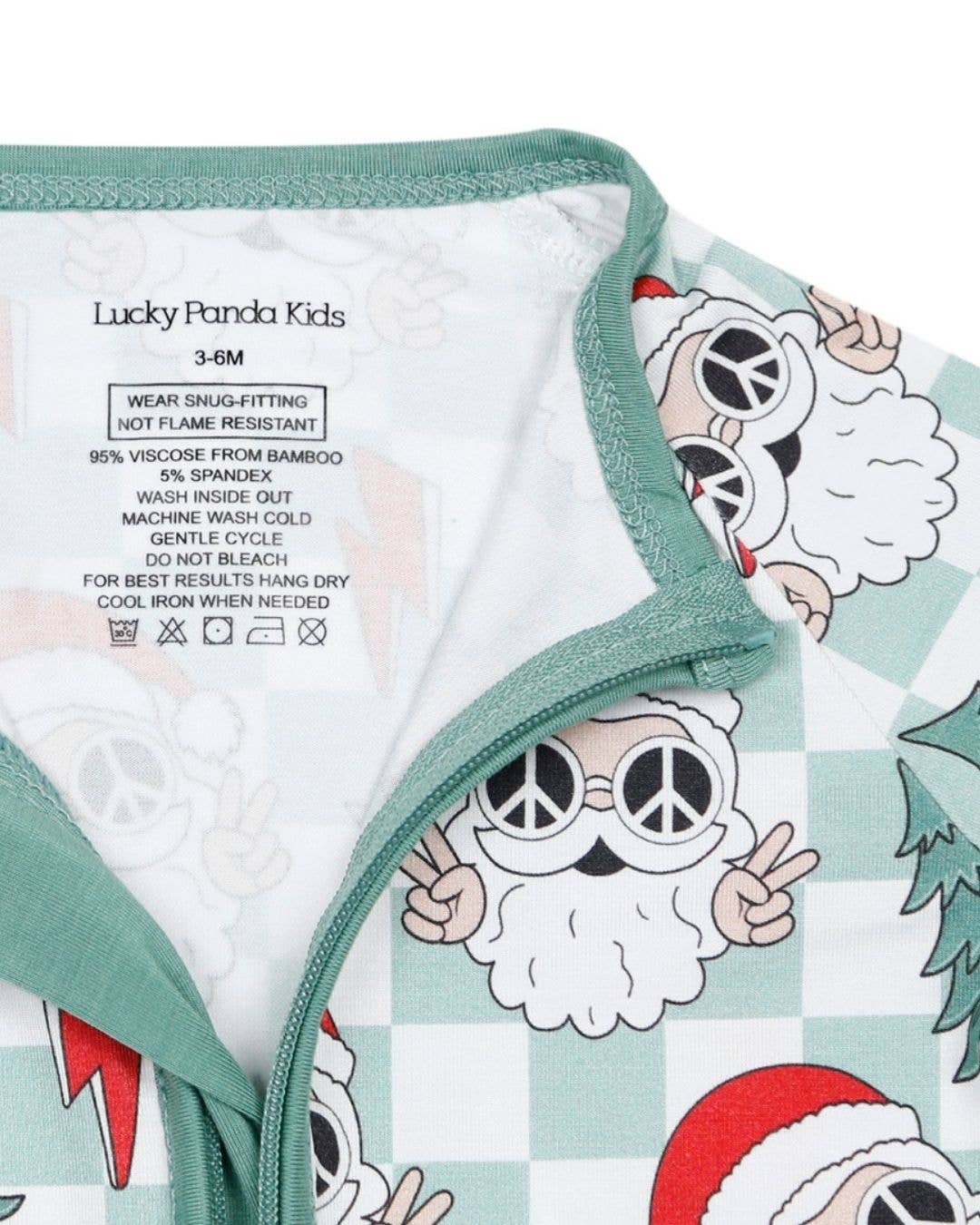 Bamboo Christmas Pajamas | Checkered Santa