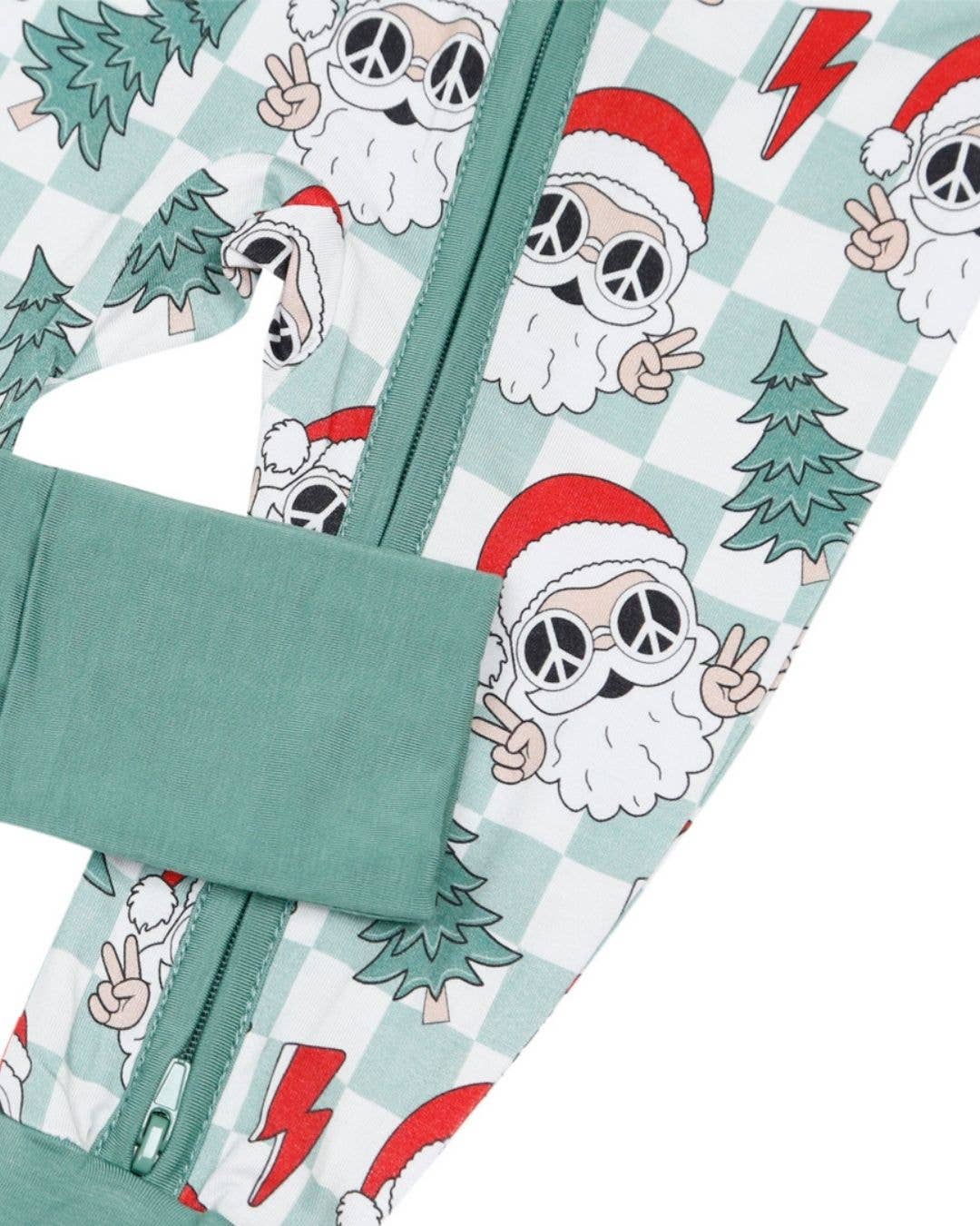Bamboo Christmas Pajamas | Checkered Santa