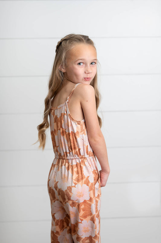 Floral Jumpsuit | Brown