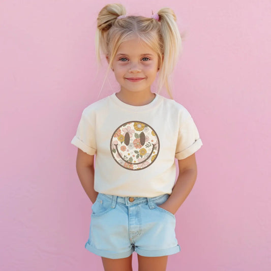 Floral Smiley | Tee