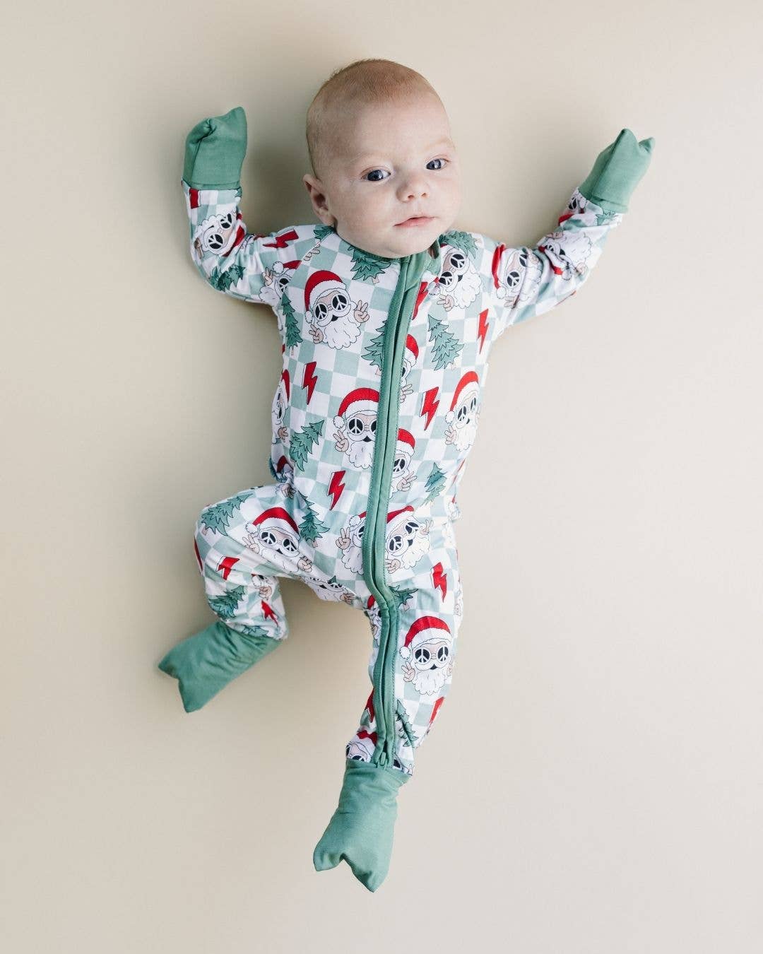 Bamboo Christmas Pajamas | Checkered Santa