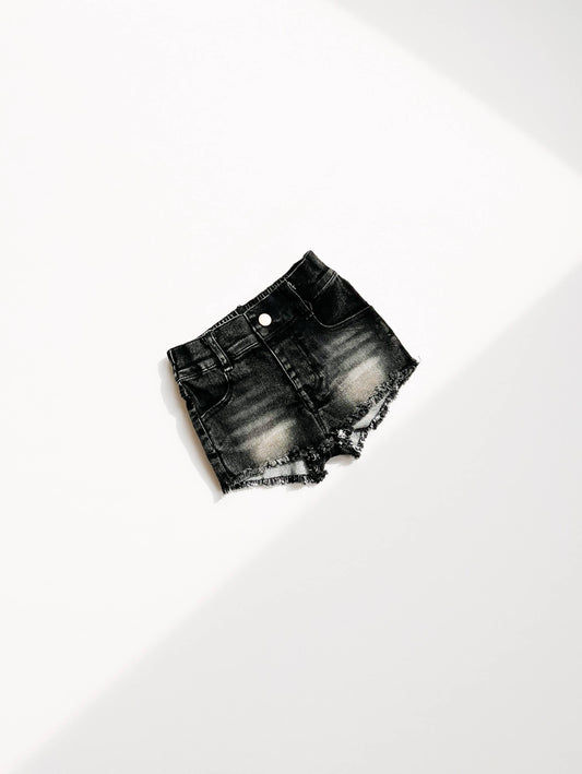 Denim Shorts | Faded Black