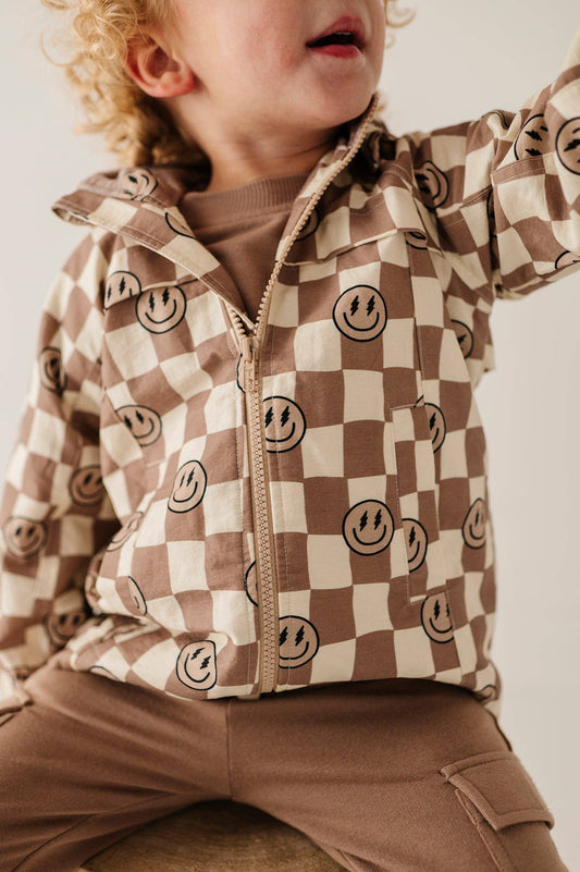 Checkered Jacket | Mushroom