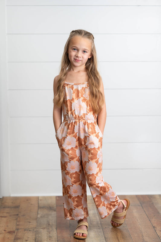 Floral Jumpsuit | Brown