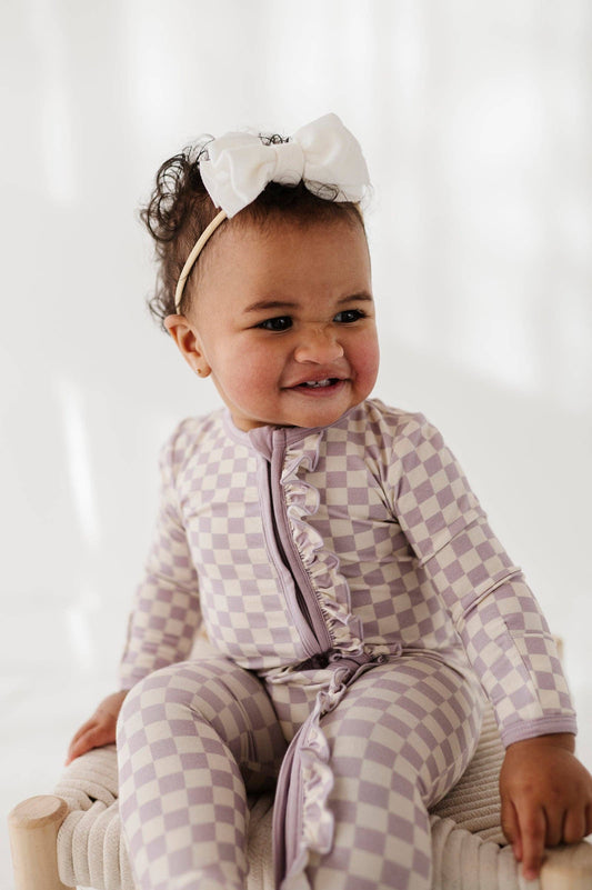 Zip Romper | Lavendar Bamboo