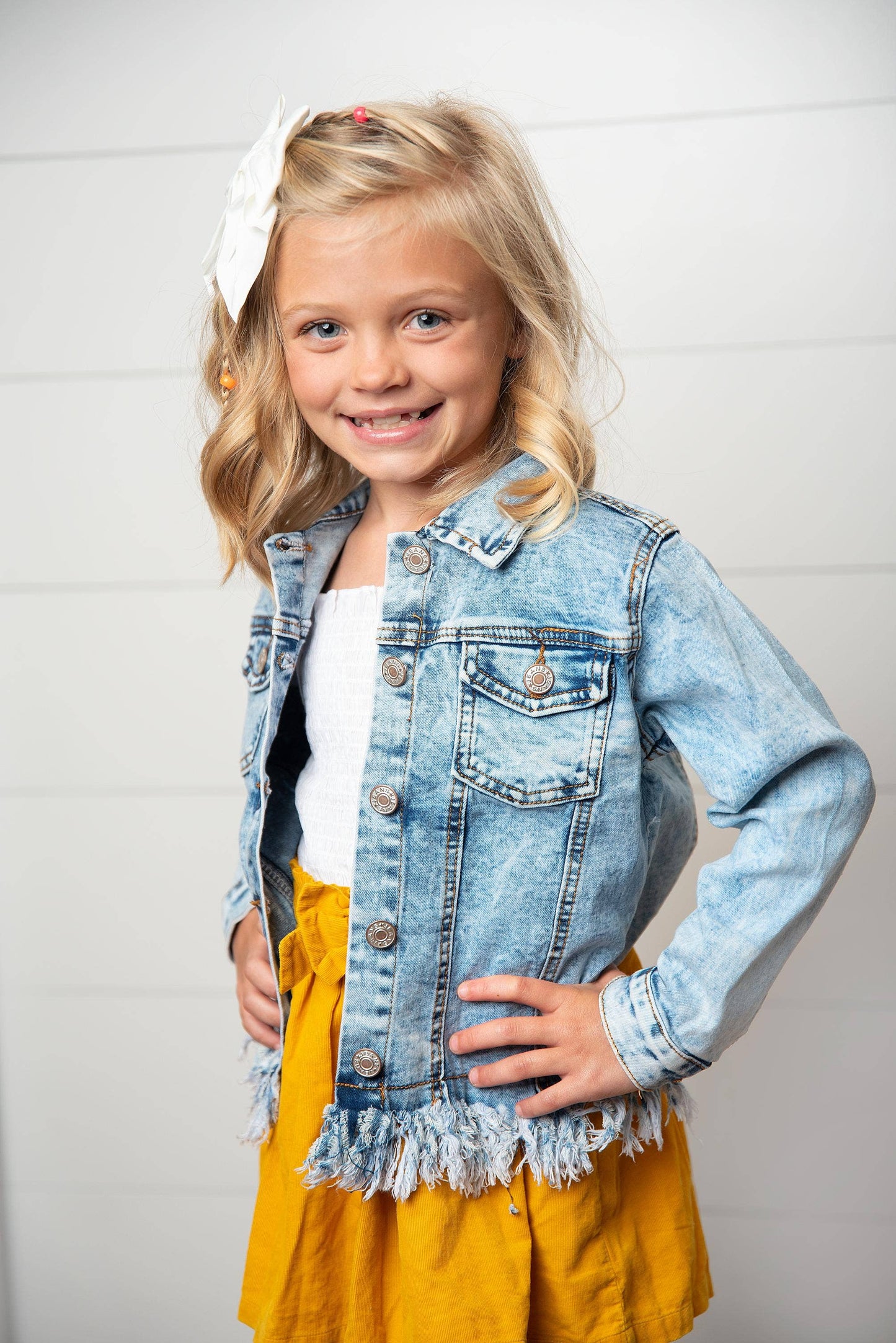 Fringe Denim Jacket | Light Wash