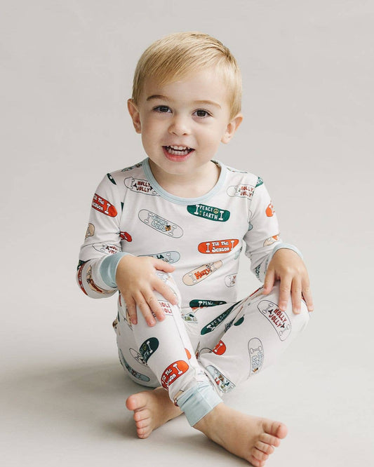 Bamboo Christmas Pajamas | Skateboard