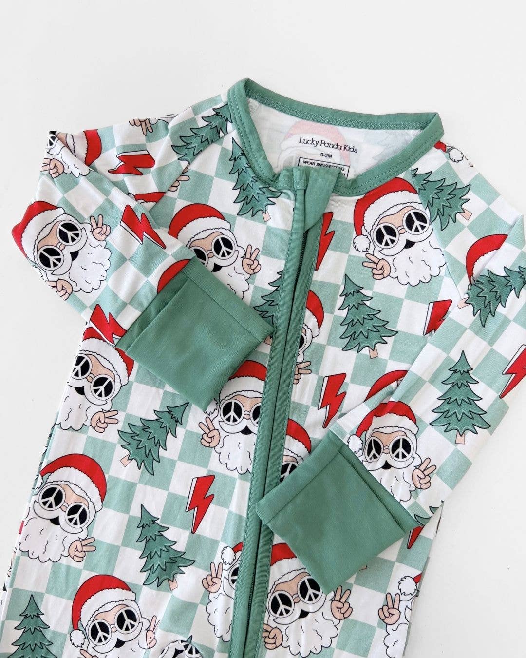 Bamboo Christmas Pajamas | Checkered Santa