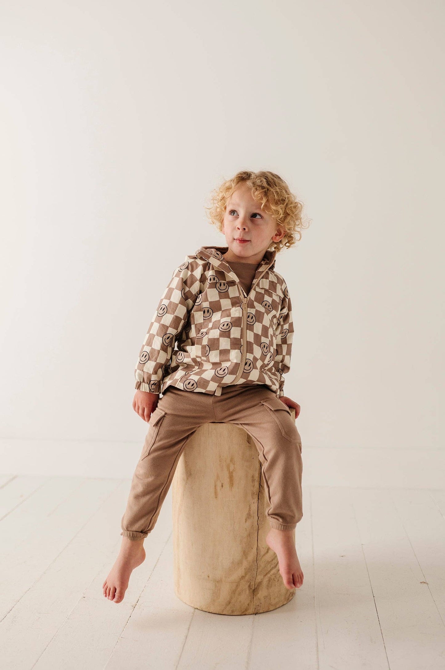 Checkered Jacket | Mushroom